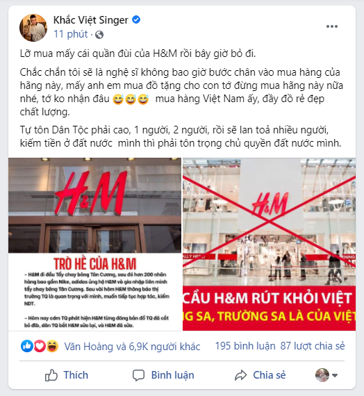Đường lưỡi bò là gì? Tẩy chay H&M, sao Việt lên tiếng ủng hộ