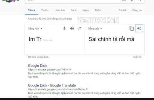 Google dịch nói bậy