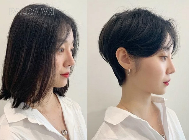 Trước và sau khi cắt tóc tém