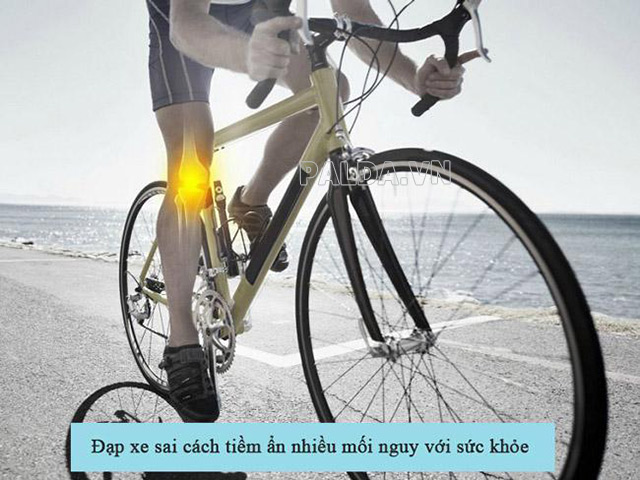 tác hại của việc đi xe đạp sai gây đau mỏi gối