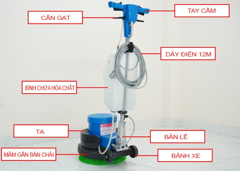Cấu tạo của máy chà sàn BF 523